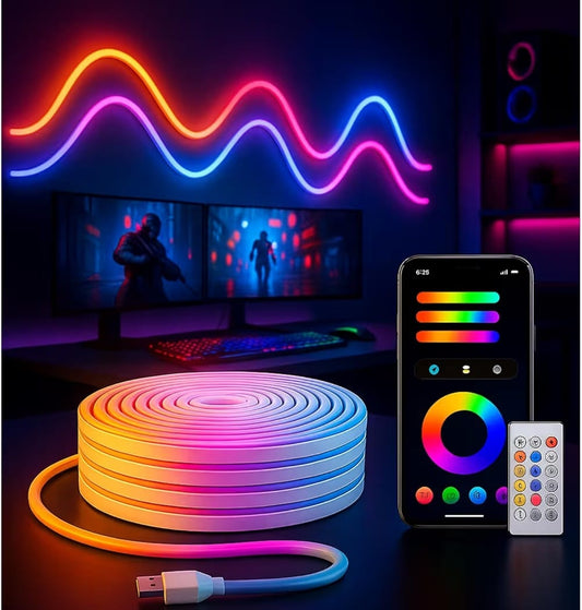 Dillicart™Smart LED Strip Light 5M with App & Remote | RGB Music Sync Light